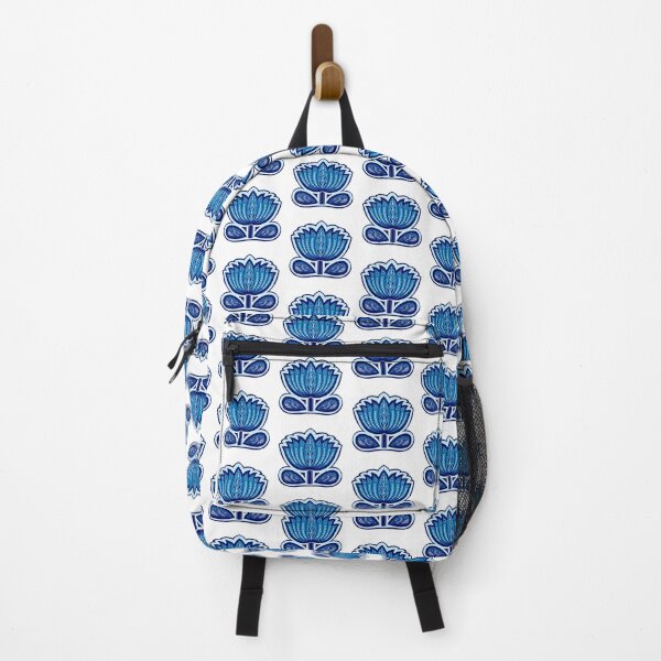 Item preview, Lotus mandala art - blue lotus mandala - folk art lotus flower designed and sold by DColourMuse.