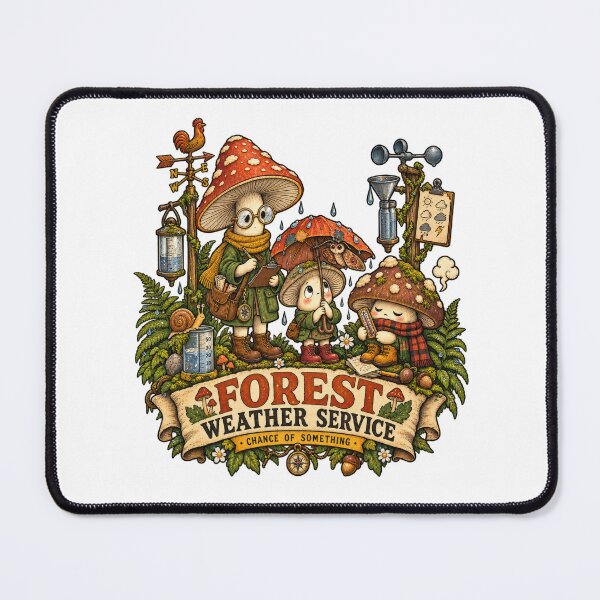 Artikelvorschau, Forest Weather Service Pilz Wetterstation entworfen und verkauft von Trendy-Artistry.