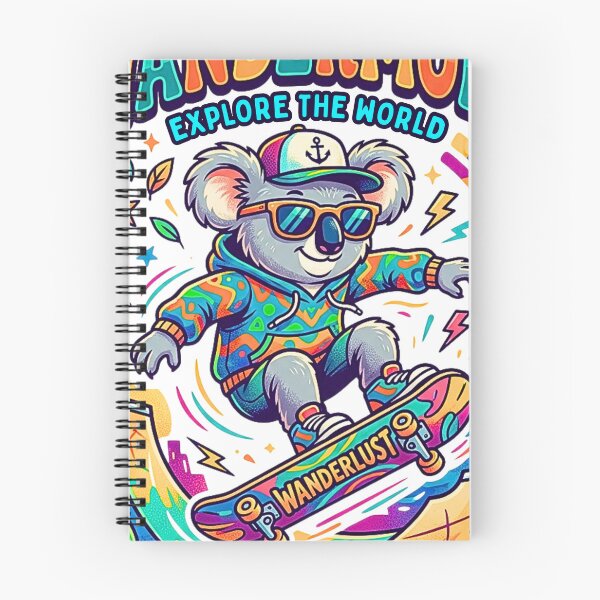 Item preview, Wandermore Explore The World Skater Koala designed and sold by rich-moda.