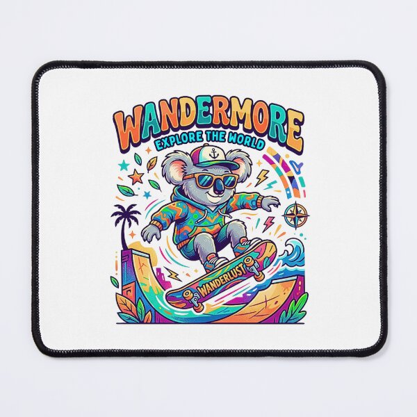 Item preview, Wandermore Explore The World Skater Koala designed and sold by rich-moda.