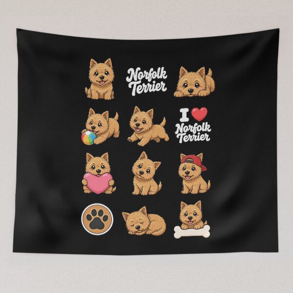 Item preview, Cute Norfolk Terrier stickers and apparel design designed and sold by rafaeltto.