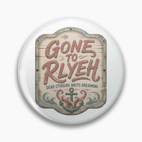 Item preview, Lovecraft Gone to R'lyeh Coastal Dreaming Sign designed and sold by Fenay Designs.