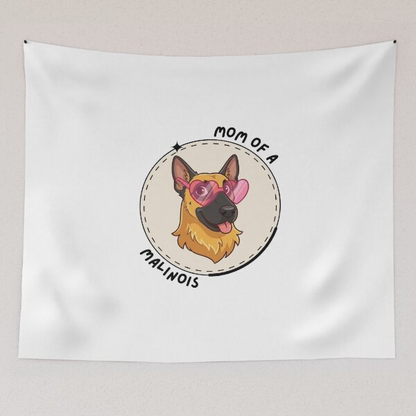 Item preview, Mom of a Malinois - dog with glasses heart designed and sold by minim.iart.