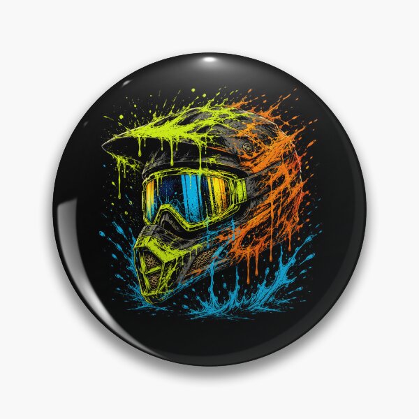 Item preview, Neon Motocross Helmet Paint Splash designed and sold by WILLIAMS-BR.