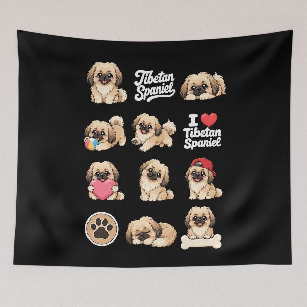 Item preview, Cute Tibetan Spaniel stickers and apparel design designed and sold by rafaeltto.