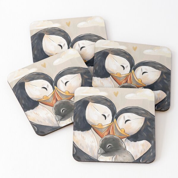 Item preview, Puffin Family Illustration designed and sold by Melissa Jan.