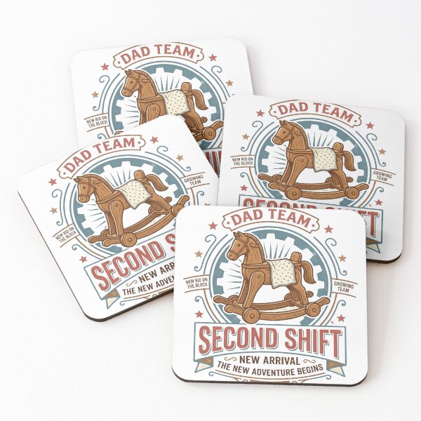 Item preview, Dad Team Second Shift New Arrival Vintage Rocking Horse Shirt designed and sold by @SHINTOSARTSTORE.