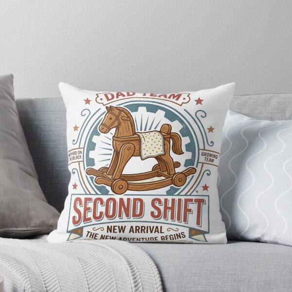 Item preview, Dad Team Second Shift New Arrival Vintage Rocking Horse Shirt designed and sold by @SHINTOSARTSTORE.
