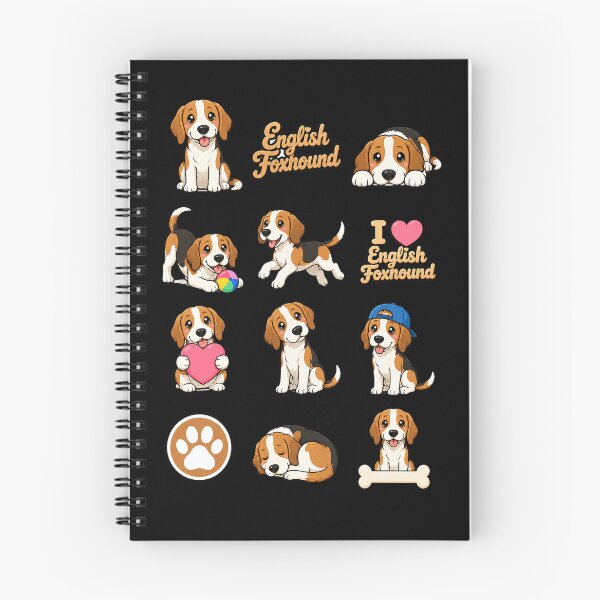 Item preview, Cute English Foxhound stickers and apparel design designed and sold by rafaeltto.