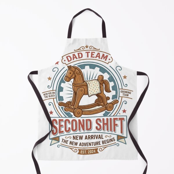 Item preview, Dad Team Second Shift New Arrival Vintage Rocking Horse Shirt designed and sold by @SHINTOSARTSTORE.