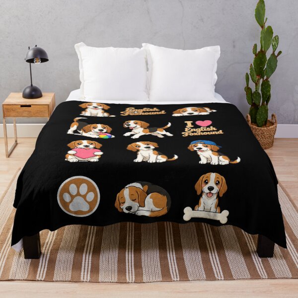 Item preview, Cute English Foxhound stickers and apparel design designed and sold by rafaeltto.