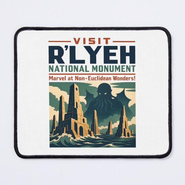 Item preview, Lovecraft Visit R'lyeh National Monument Poster designed and sold by Fenay Designs.