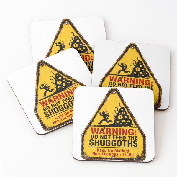 Item preview, Lovecraft Do Not Feed the Shoggoths Trail Warning designed and sold by Fenay Designs.