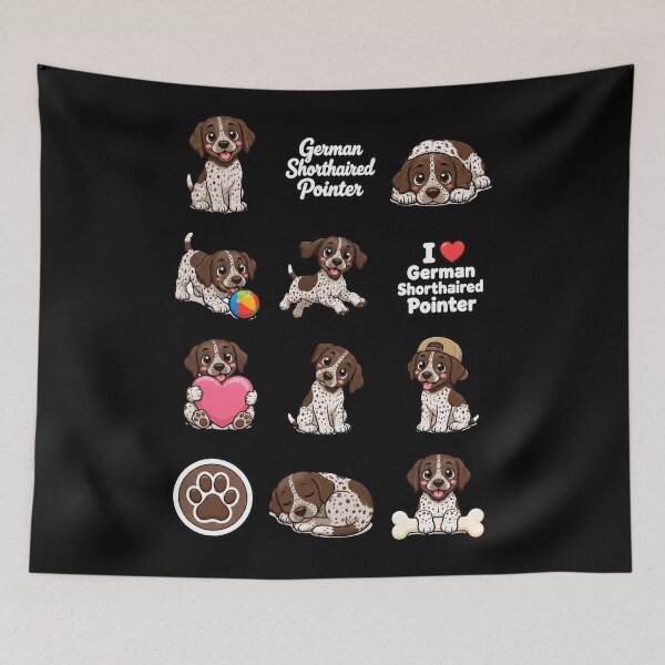 Item preview, Cute German Shorthaired Pointer stickers and apparel design designed and sold by rafaeltto.