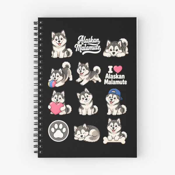 Item preview, Cute Alaskan Malamute stickers and apparel design designed and sold by rafaeltto.