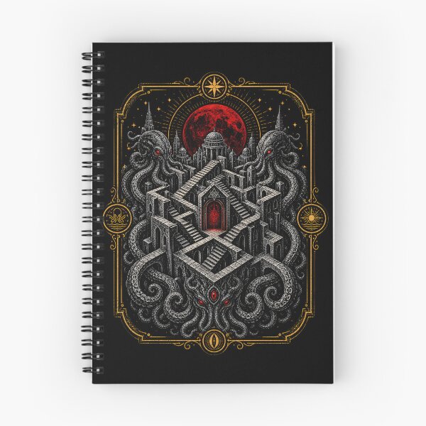 Item preview, Lovecraft R'lyeh Labyrinth Under a Blood Moon designed and sold by Fenay Designs.