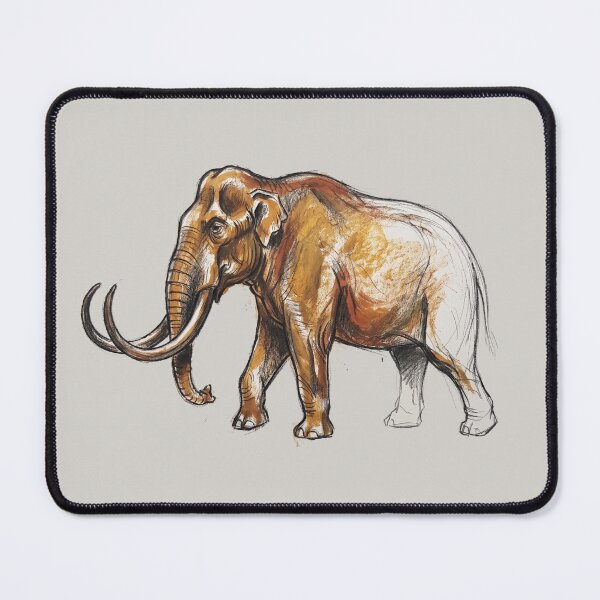 Item preview, Columbian Mammoth Antiquarian Study - Prehistoric Pleistocene Paleoart Print designed and sold by FreiherrPK.