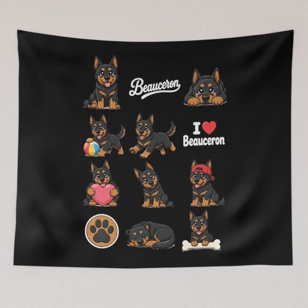 Item preview, Cute Beauceron stickers and apparel design designed and sold by rafaeltto.