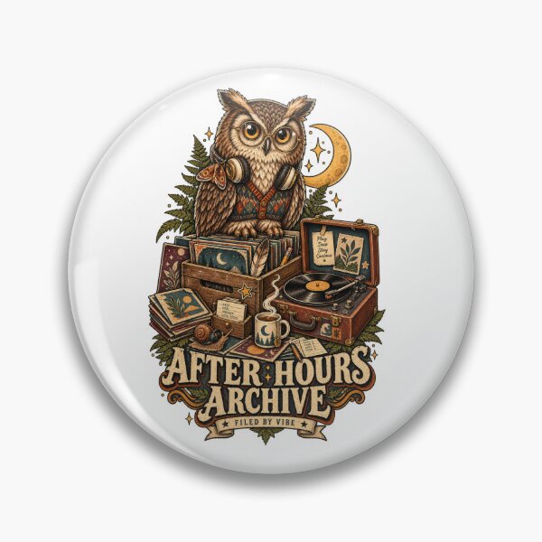 Item preview, After Hours Archive Owl Vinyl Record Collector designed and sold by Trendy-Artistry.