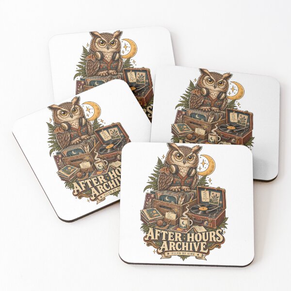 Item preview, After Hours Archive Owl Vinyl Record Collector designed and sold by Trendy-Artistry.
