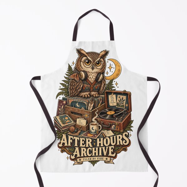 Item preview, After Hours Archive Owl Vinyl Record Collector designed and sold by Trendy-Artistry.