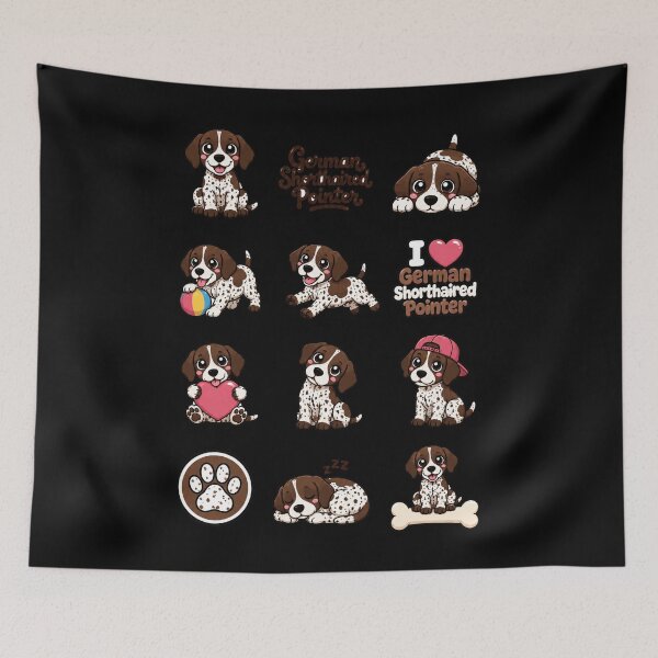 Item preview, Cute German Shepherd Pointer stickers and apparel design designed and sold by rafaeltto.