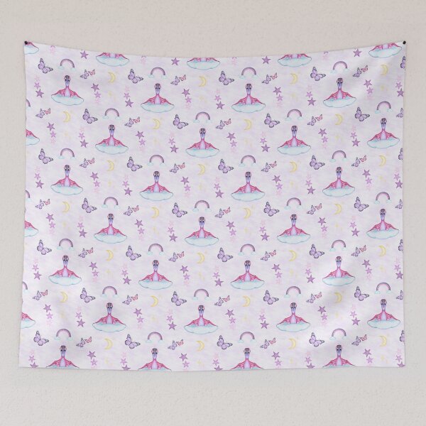 Item preview, Cute Lilac Dinosaur Pattern - Soft Pastel Artistic Dino Print designed and sold by PatternUnique.