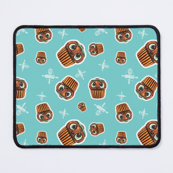 Item preview, Cute cupcakes on turquoise background pattern designed and sold by TurquoiseChicken.