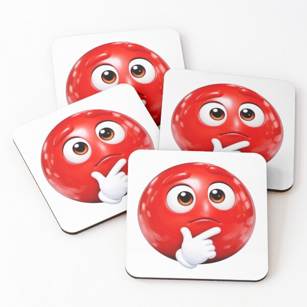 Item preview, Thinking #4: Red Emoji Collection  designed and sold by EscapeArtist13.