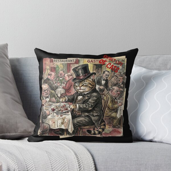 Item preview, The Bourgeois Tomcat – Vintage Satirical French Bistro Art Print designed and sold by FreiherrPK.