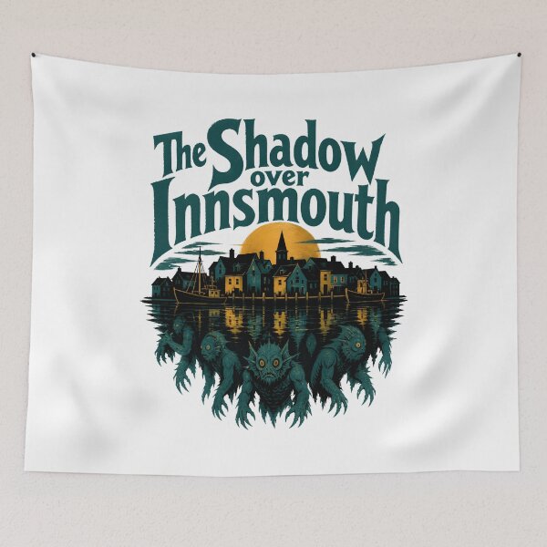 Item preview, Lovecraft Shadow Over Innsmouth Moonlit Harbor designed and sold by Fenay Designs.