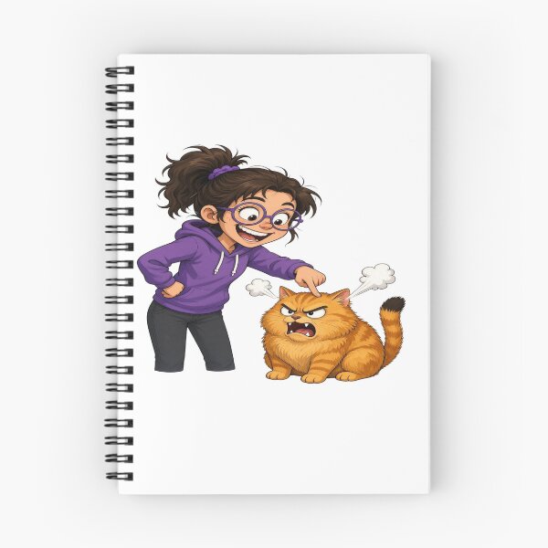Artikelvorschau, Girl Annoying Angry Cat - Funny Pet Owner Graphic entworfen und verkauft von Sushikidsntoddlers.