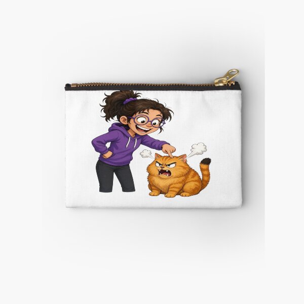 Item preview, Girl Annoying Angry Cat - Funny Pet Owner Graphic designed and sold by Sushikidsntoddlers.
