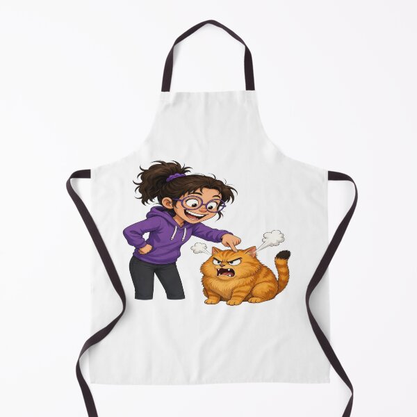Item preview, Girl Annoying Angry Cat - Funny Pet Owner Graphic designed and sold by Sushikidsntoddlers.