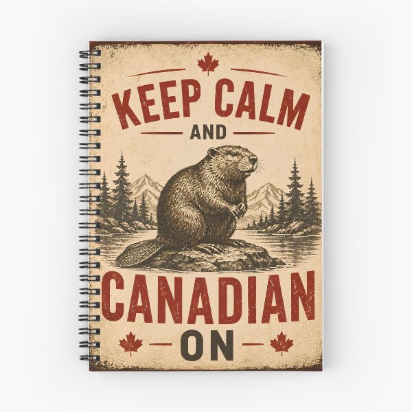 Item preview, Keep Calm and Canadian On Vintage Beaver Design designed and sold by Sybille-Yates.