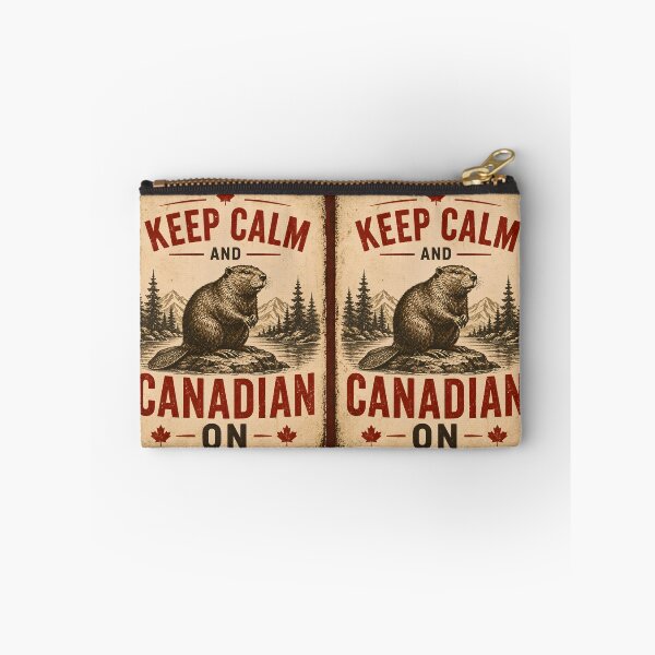 Item preview, Keep Calm and Canadian On Vintage Beaver Design designed and sold by Sybille-Yates.