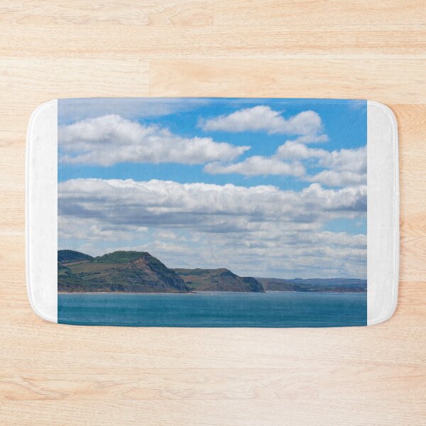Item preview, Cumulus and Stratocumulus Clouds above the Jurassic Coastline and Lyme Bay Dorset designed and sold by Dorset Girl.