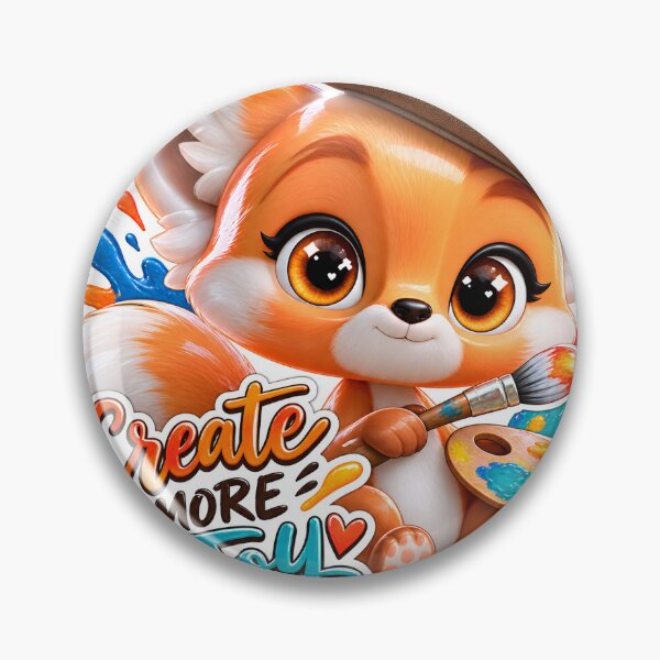 Item preview, Cute Artist Fox Create More Joy designed and sold by gerito1991bs.