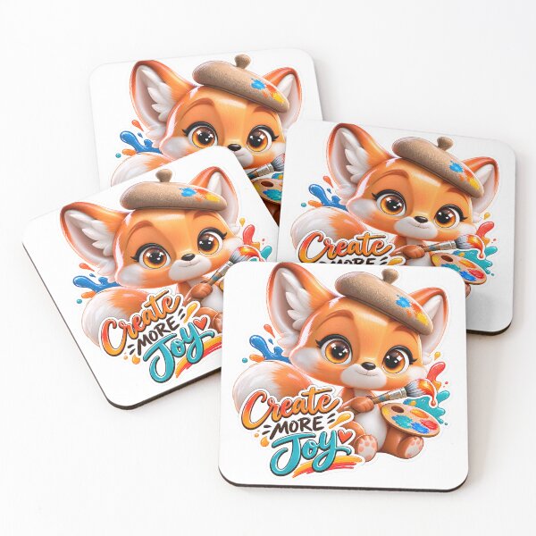 Item preview, Cute Artist Fox Create More Joy designed and sold by gerito1991bs.