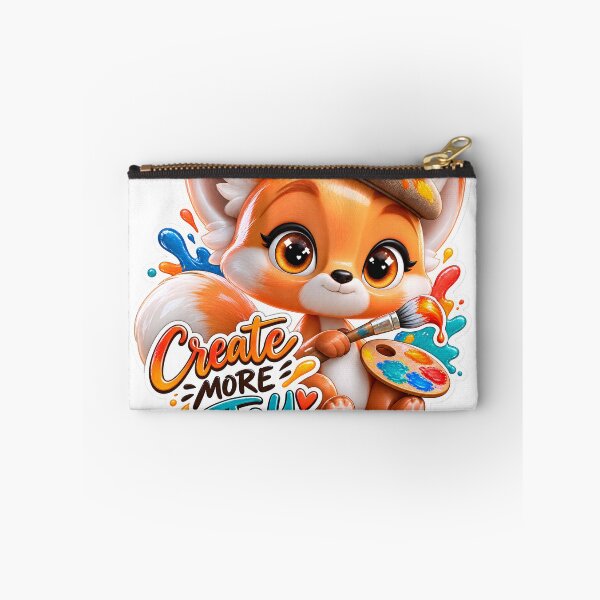 Item preview, Cute Artist Fox Create More Joy designed and sold by gerito1991bs.