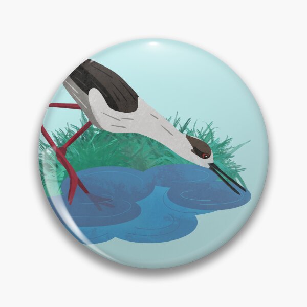 Item preview, Black-winged Stilt  Illustration designed and sold by FandomizedRose.