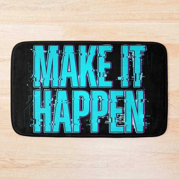 Item preview, It Happen Cyberpunk Glitch Motivational Typography designed and sold by KreonaTime.