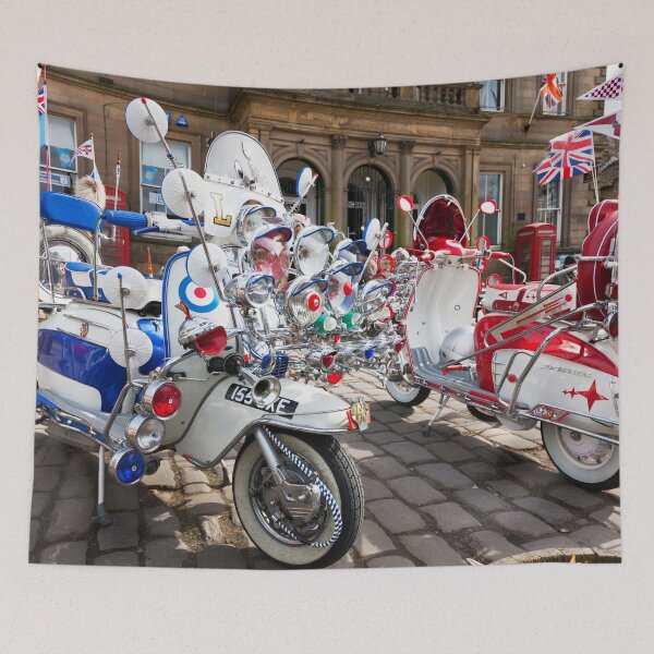 Item preview, Northern Soul Mod Scooters on Cobblestone Street designed and sold by Paul Thompson Photography.