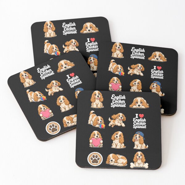 Artikelvorschau, Niedliche Aufkleber und Bekleidungsdesigns mit englischen Cocker Spaniels entworfen und verkauft von rafaeltto.