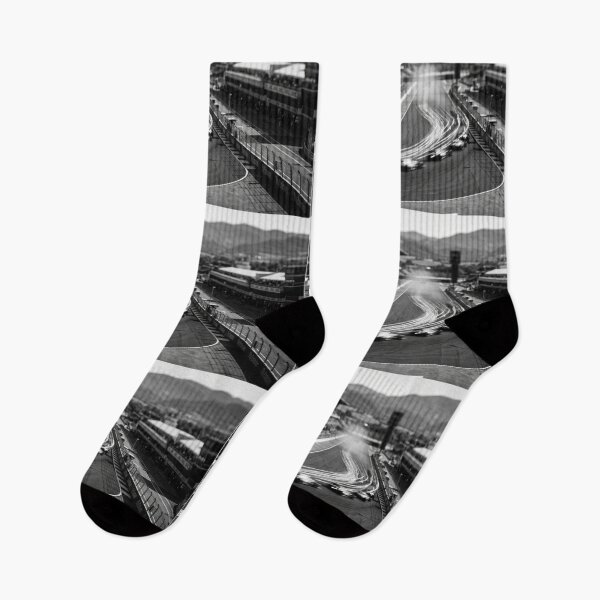 Item preview, Formula 1 inspired Black & White Long exposure Art image designed and sold by ARbyCharlie.