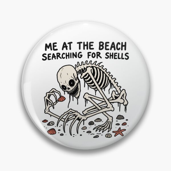 Item preview, Skeleton Searching For Seashells Beach Humor designed and sold by MonkiFlipp.