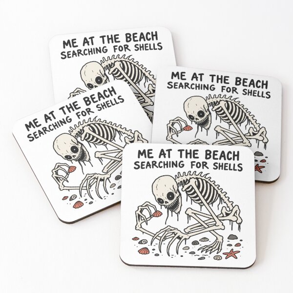 Item preview, Skeleton Searching For Seashells Beach Humor designed and sold by MonkiFlipp.