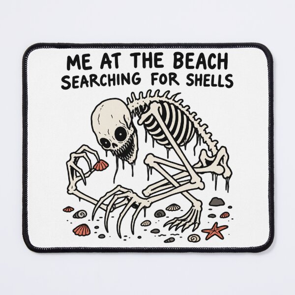 Item preview, Skeleton Searching For Seashells Beach Humor designed and sold by MonkiFlipp.