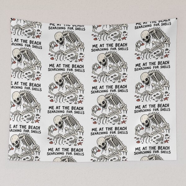 Item preview, Skeleton Searching For Seashells Beach Humor designed and sold by MonkiFlipp.