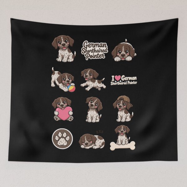 Item preview, Cute German Shorthaired Pointer stickers and apparel design designed and sold by rafaeltto.